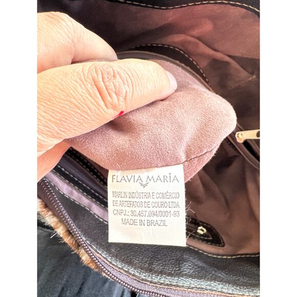 Flavia Maria Made in Brazil Cow Hide Leather Purse Western Cowgirl Country (B) - Picture 7 of 7